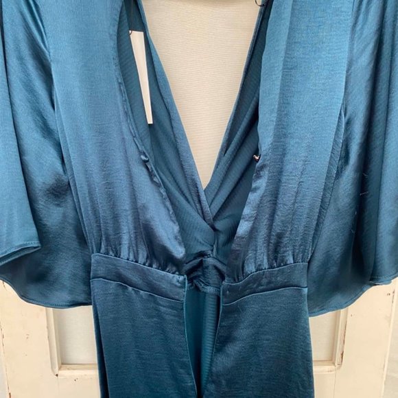 SHEIKE Eternal Tiered Formal Wedding Evening Midi Dress in Peacock NWT - Picture 12 of 14